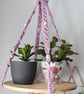 Macrame plant pot holder, plant hanger, floating shelf - Image 8