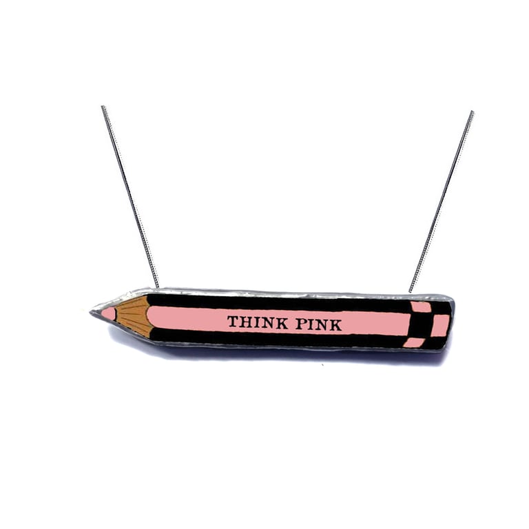 Little Whimsical Resin Pencil customise it orThink Pink Necklace by EllyMental