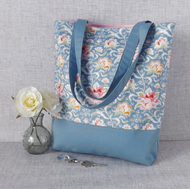Tote bag, shopping bag, floral