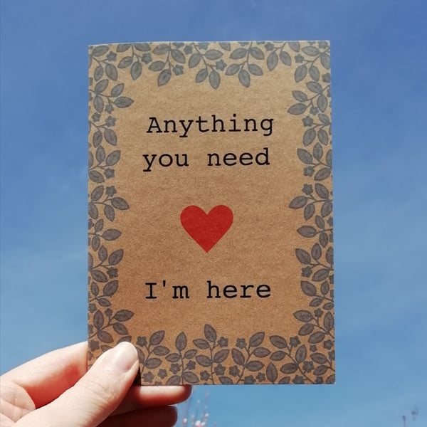 I'm here - greetings card