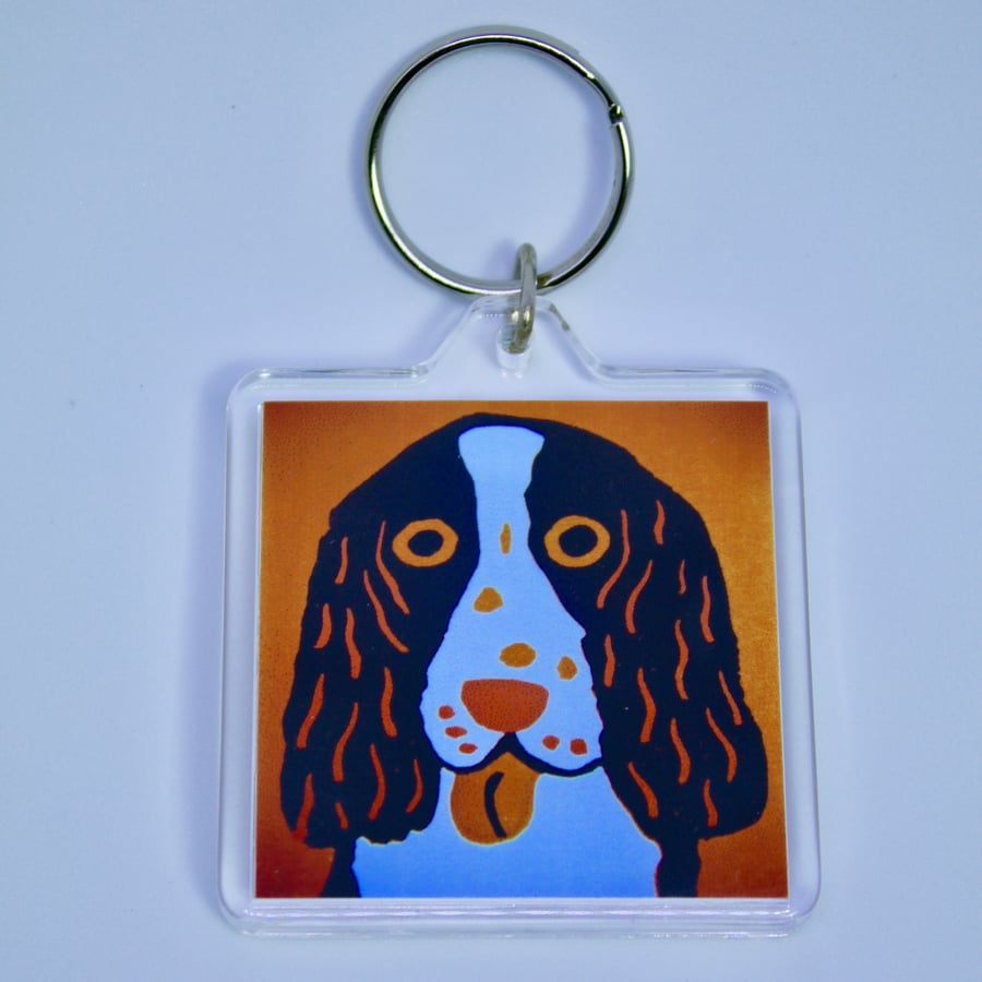 CUTE SPANIEL KEYRING