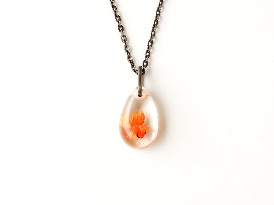 Goldfish Necklace - SALE (1630)