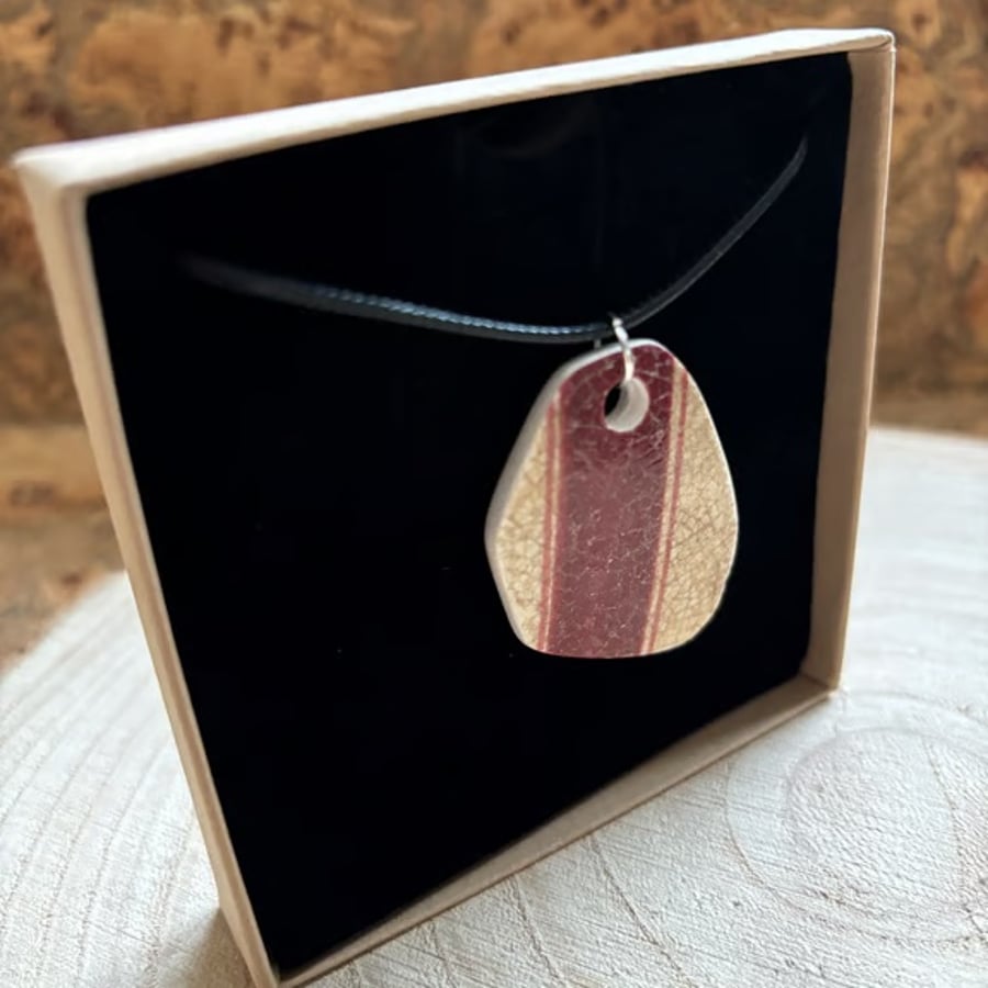 Handmade Ceramic Pendant One of a Kind Unique or Hanging Decoration
