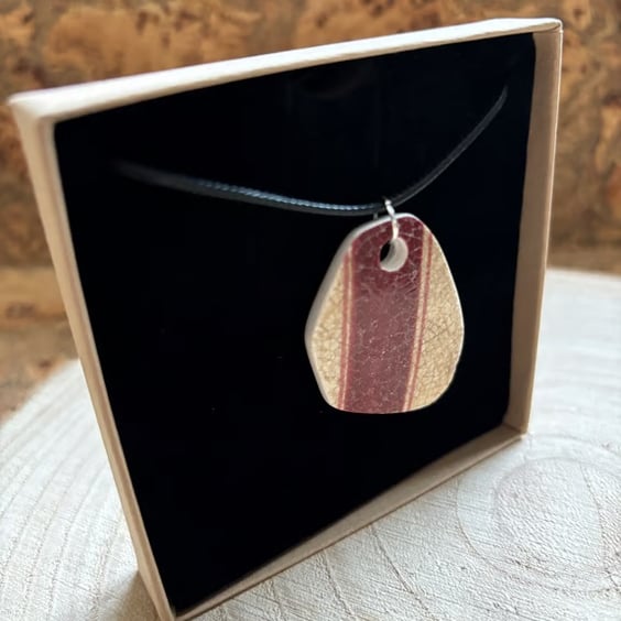 Handmade Ceramic Pendant One of a Kind Unique or Hanging Decoration