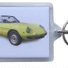 Alfa Romeo Spider Series 2 1971 - Keyring with 50x35mm Insert - Car Enthusiast