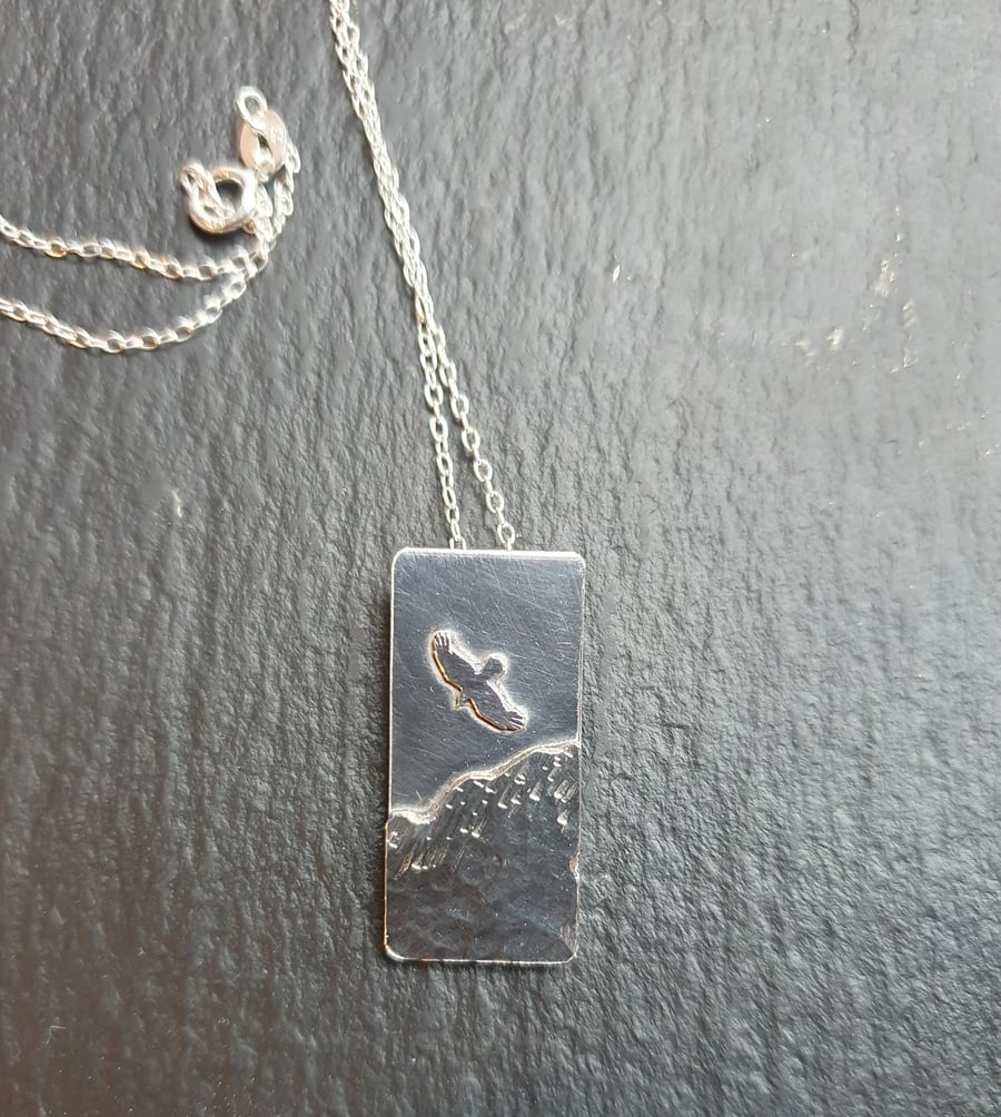 Bird Over the Moors Necklace – Sterling Silver