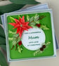 Luxury 3D Christmas Card for Mum, Handmade, Poinsettia, Floral, Boxed