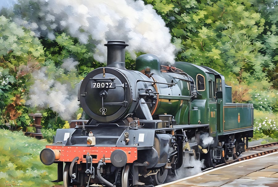 Yorkshire Dales Greeting Card A5 Steam Train 