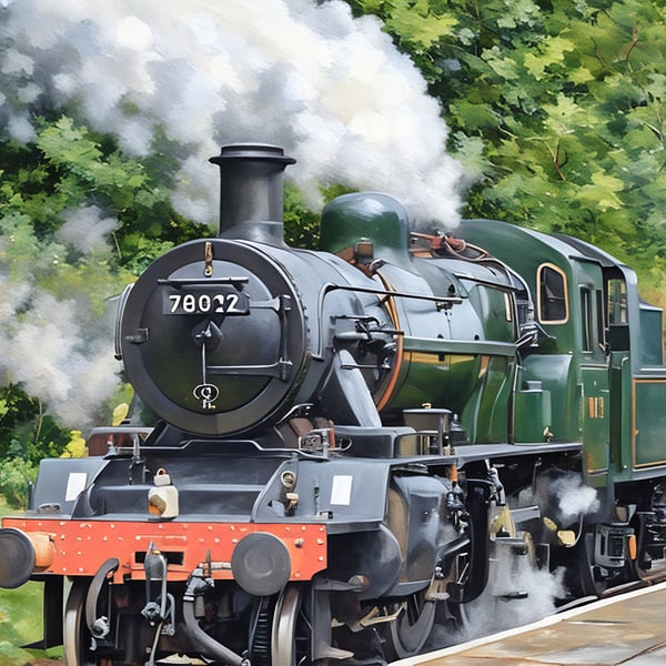Yorkshire Dales Greeting Card A5 Steam Train 