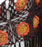 Crochet triangular shawl in sparkly orange, burnt orange, brown - design LF433 - Image 6