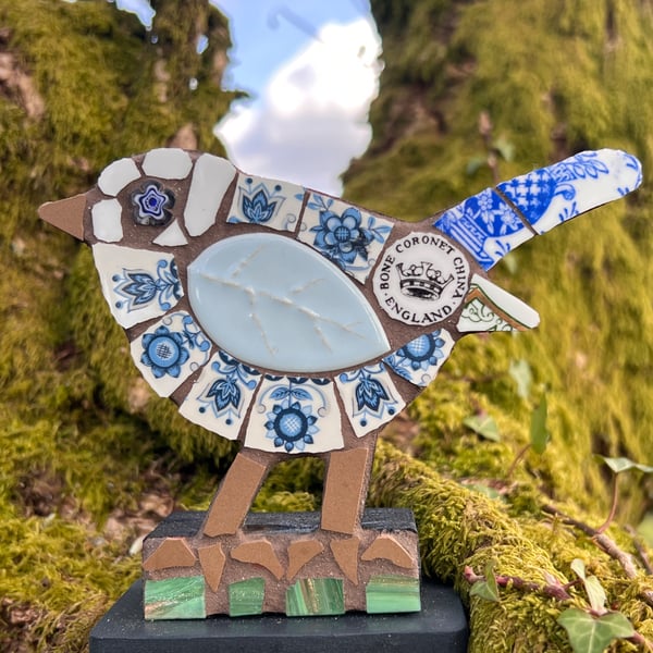 Bone china Mosaic Bird ornament