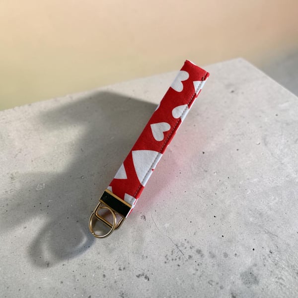 Red Heart Wristlet - Key Fob