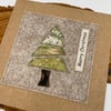 Christmas tree appliqué card