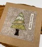 Christmas tree appliqué card