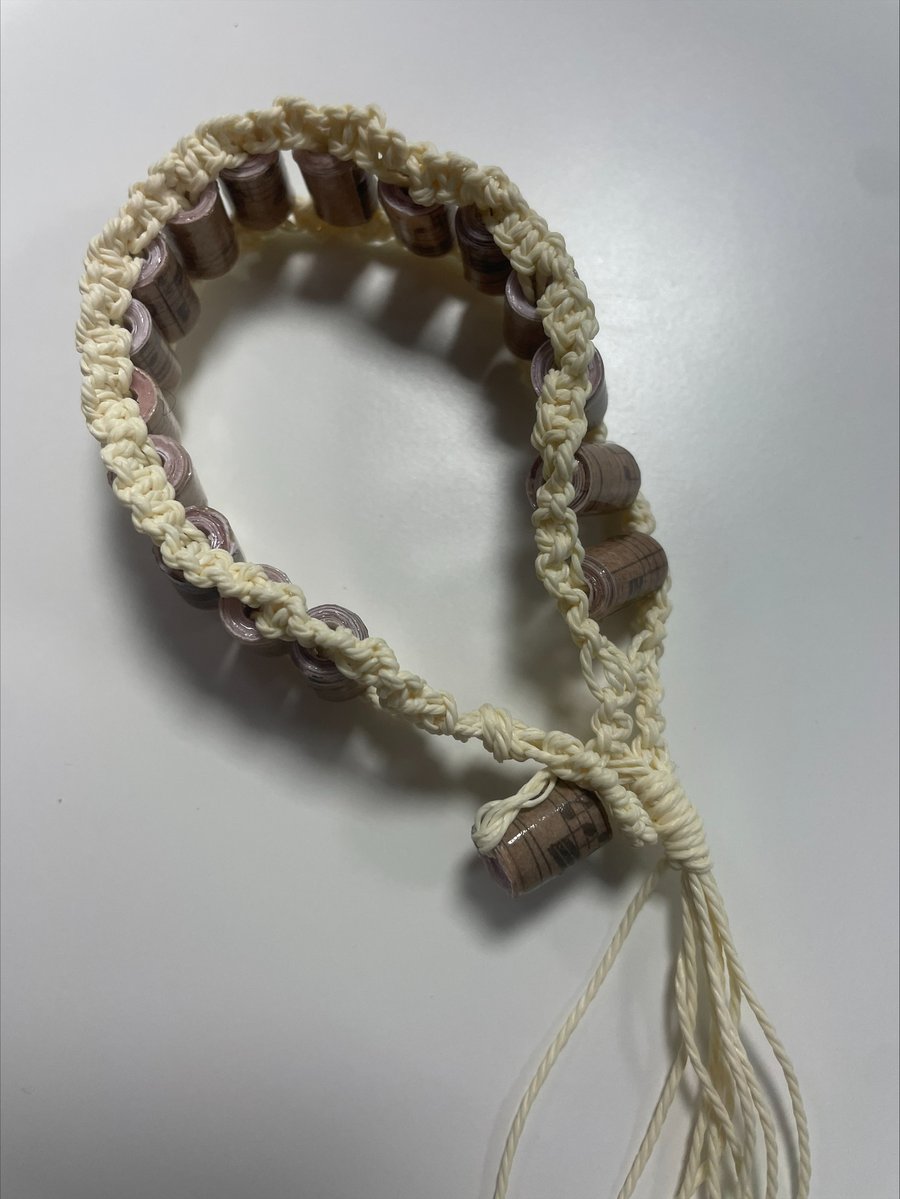 Rolled Paper Bead Bracelet