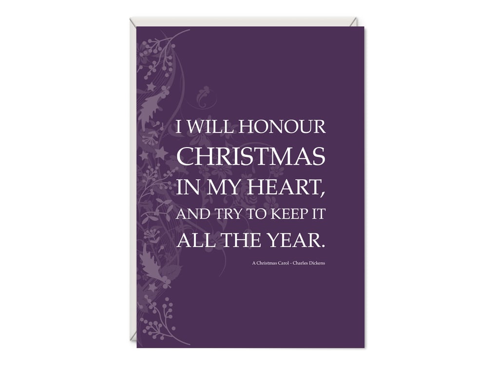 A Christmas Carol Greetings Card – Charles Dickens Literary Card - CHR02