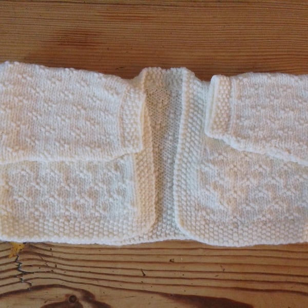 Handmade baby bolero style cardigan. Size 6-9 months.