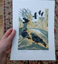 The Jackdaws - linoprint - Image 5