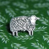 Herdwick Sheep Lapel Pin - Handmade Sterling silver pin badge