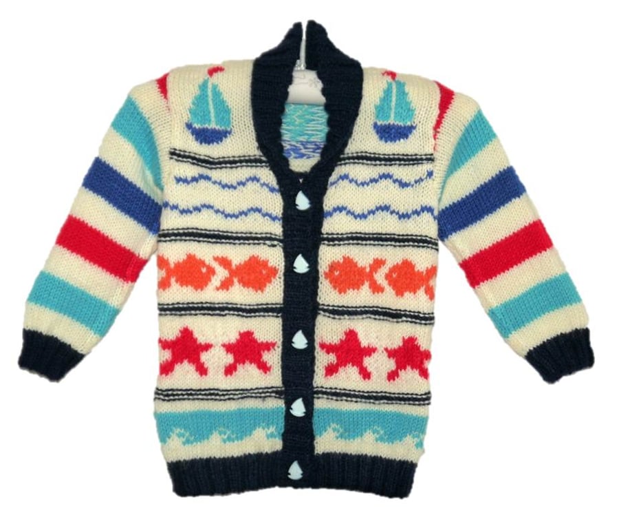 Knitting Pattern By the Seashore Jacket.  Digital Pattern