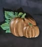 Cute Pumpkins Wall Hanger Ornament - Bronze tone - Image 4