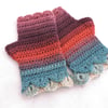 Sale  Fingerless Mitts with Dragon Scale Cuffs  Adults