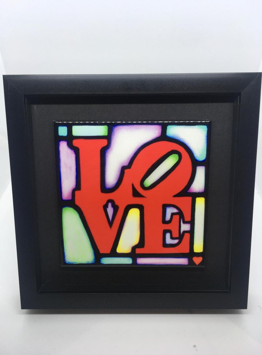 Framed Ceramic Tile   (Various images )  9 x 9” frame size  (free pp UK) 