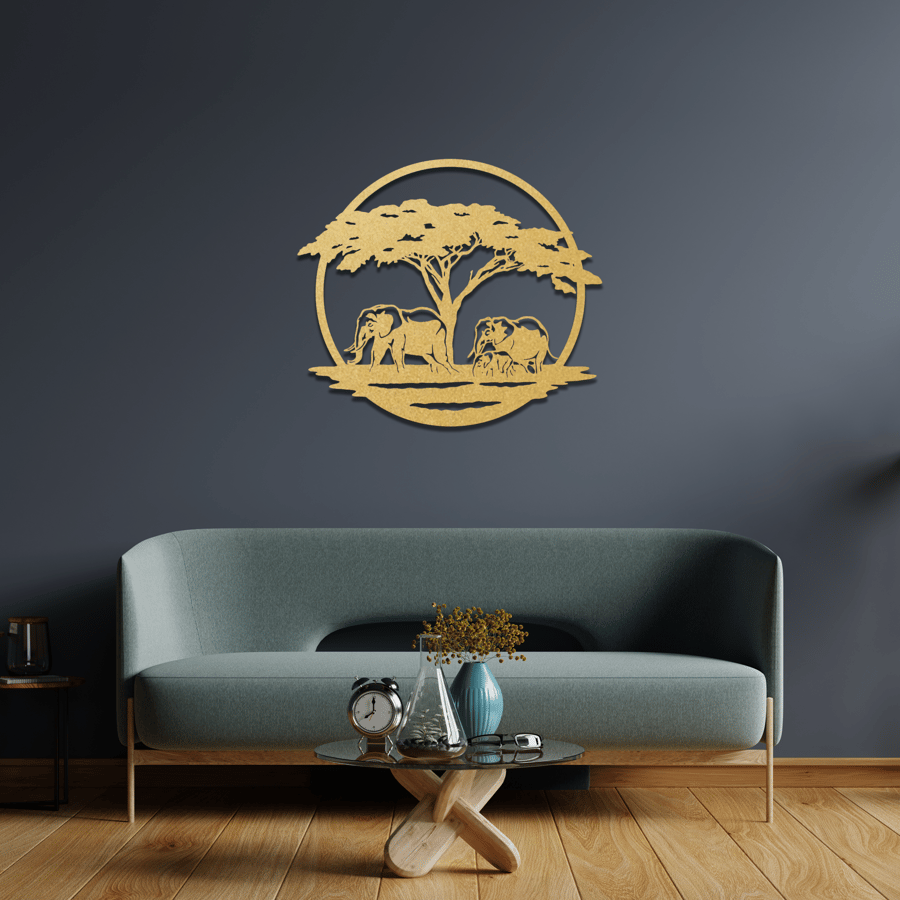 Unique Wooden Elephant Wall Decor - African Inspired Art for Any Room