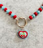 Red and Blue cherry Neckalce - Image 2