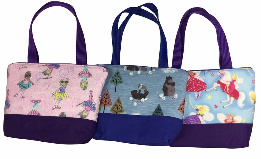 Childrens ballerina, fairy, toiletries bag with wipe clean lining and handles 