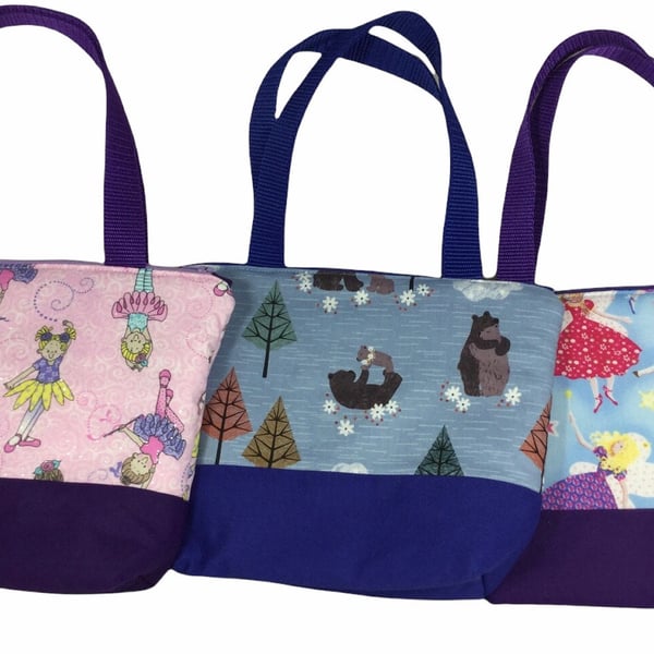 Childrens ballerina, fairy, toiletries bag with wipe clean lining and handles 