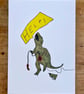Dinosaur print - T-Rex print -Telephone print- Dinosaur gift - Dinosaur present  - Image 2