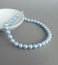 Chunky Light Blue Pearl Necklace - Pale Blue Wedding Jewellery - Baby Blue Gifts - Image 3