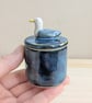 Summer Seconds Small seagull lidded pot, patchy glaze