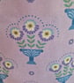 Fabric gift bag: floral display on lilac - Image 2