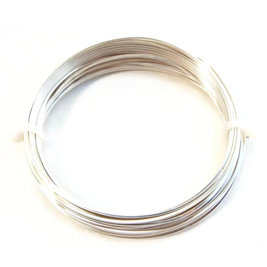 0.8mm Square Silver Plated Copper Wire, Non Tarnish Coating, 20 Gauge