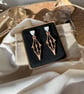 Enchanted Elven Filigree Walnut Wood Earrings - Image 9