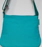 Small turquoise handbag with abstract flowers  - Image 8