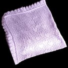 Lilac Baby Blanket, Heart Lace Knit Shawl, Christening & Baby Shower Gift