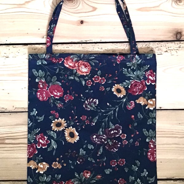 Floral tote bag