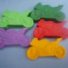 handmade novelty motorbike crayons x 6