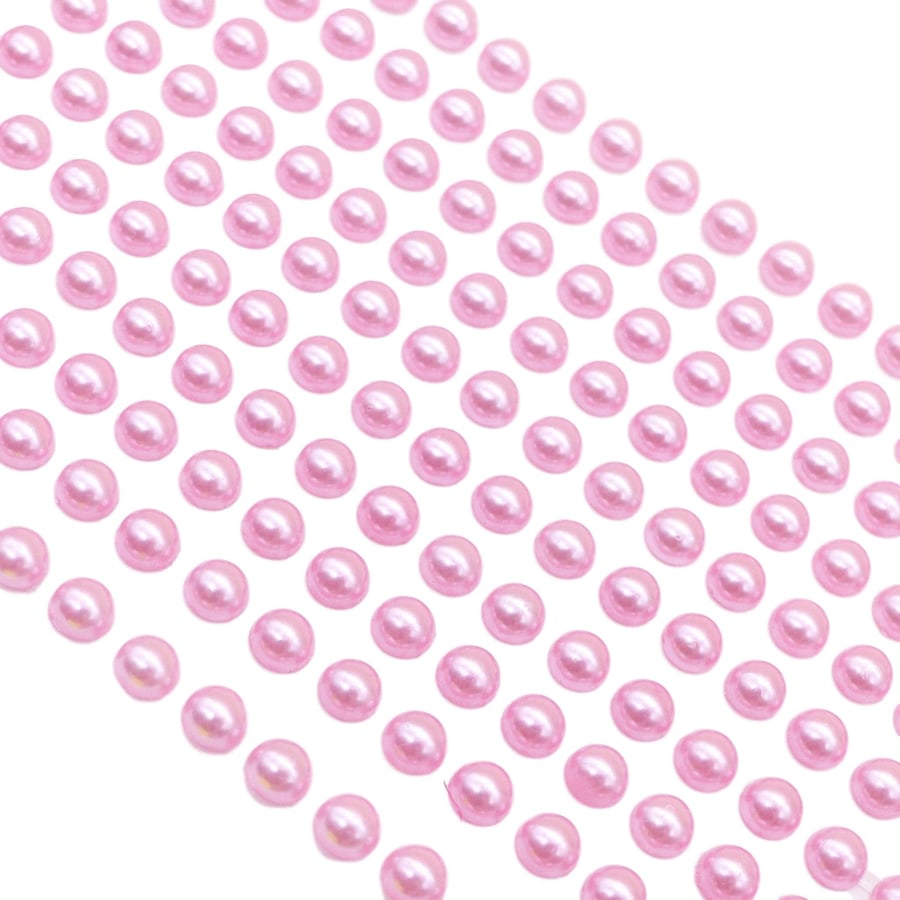 500 Mini Self Adhesive Pearls 3mm Beautiful Small Round PINK Pearl