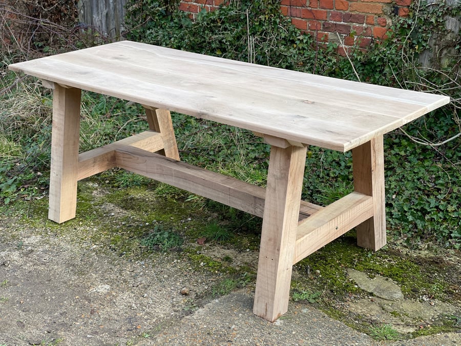 Oak outdoor garden dining table