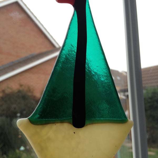 Sale- Fused glass sail boat