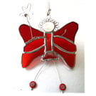 Fairy Angel Suncatcher Stained Glass Red 030
