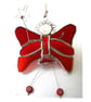 Fairy Angel Suncatcher Stained Glass Red 030 - Image 1