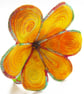 Flower Yellow Textile Art Flower - Image 2