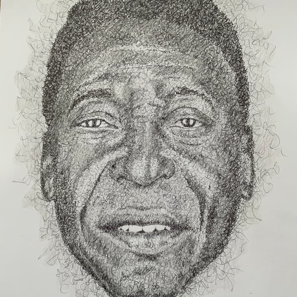 A portrait of Pele