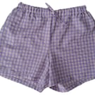 Gingham lounge shorts