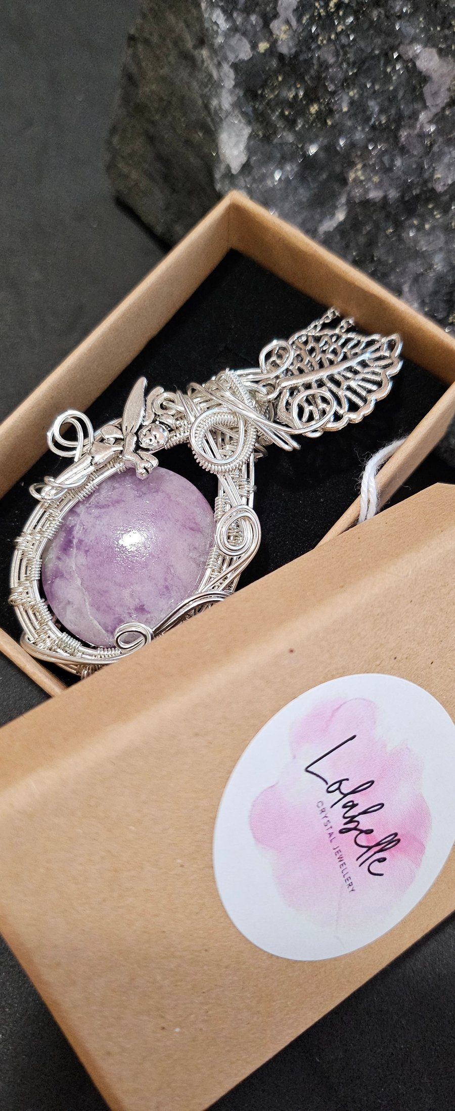 Mythical Lepidolite Pendant 